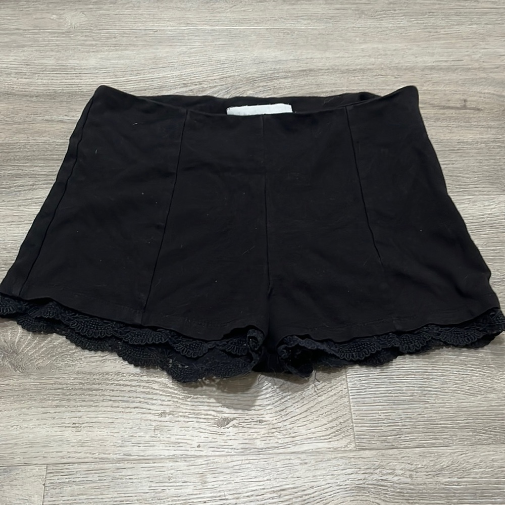 Black Side Zip Shorts